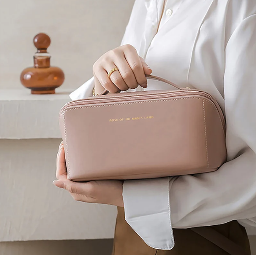 Luxe Leather Cosmetic Bag